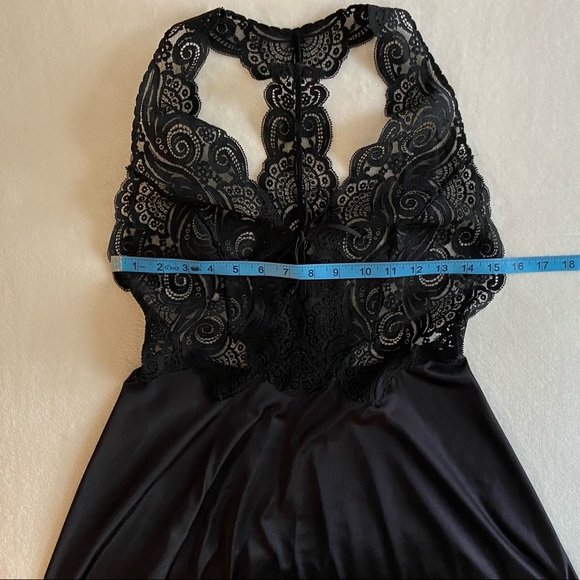 Glydons, Vintage Black Lace Racerback Nightgown - Picture 13 of 15